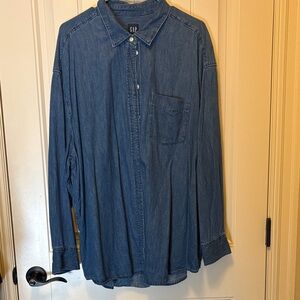 GAP Oversized Casual Indigo Shirt